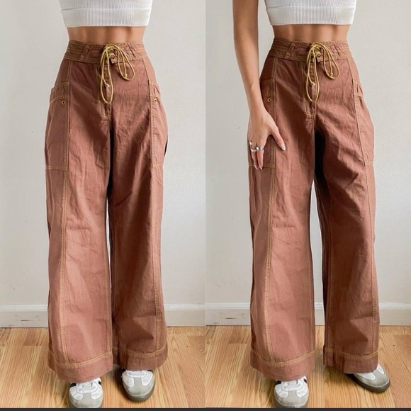 Free People North Shore Board Pants Nutmeg NWT Size -6 SUMMER READY ! - Picture 4 of 7